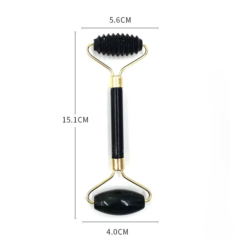 Obsidian Jade Roller Massager Gouache Scraper for Face Facial Skin Care Tools Natural Body Back Beauty Lifting Massagers Rollers