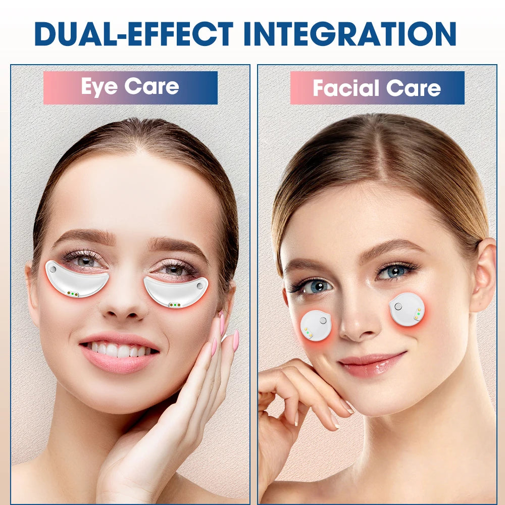 Advanced Eye Facial Massager with Vibration, 3 Levels of EMS, and Infrared Hot Compress for Dark Circle Relief and Eye Firming