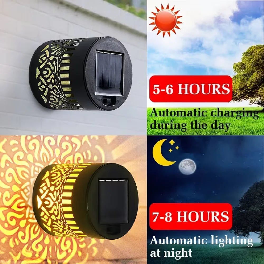 Professional Outdoor LED Solar Metal Mandala Lights for Gardens, Lawns, Fences, Corridors, and Porches