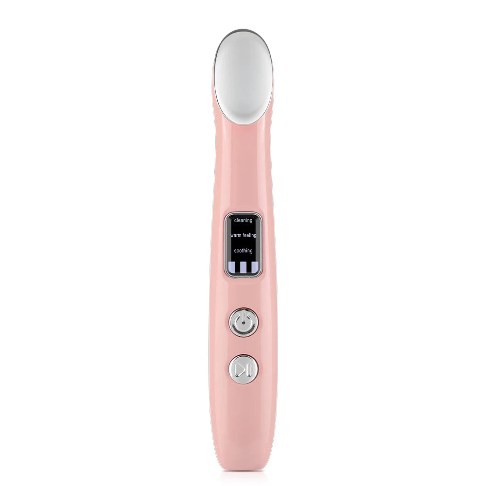 Vibrating Red Light Eye Massager Pen with Hot Compress for Anti-Wrinkle Treatment and Dark Circle Reduction