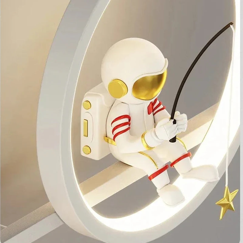 Luxroyale Children's Star Projection Wall Light with Moon Glow LED Night Lamp