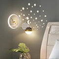Luxroyale Children's Star Projection Wall Light with Moon Glow LED Night Lamp