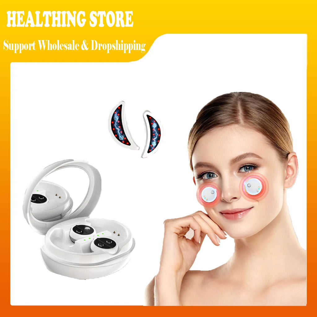 Advanced Eye Facial Massager with Vibration, 3 Levels of EMS, and Infrared Hot Compress for Dark Circle Relief and Eye Firming