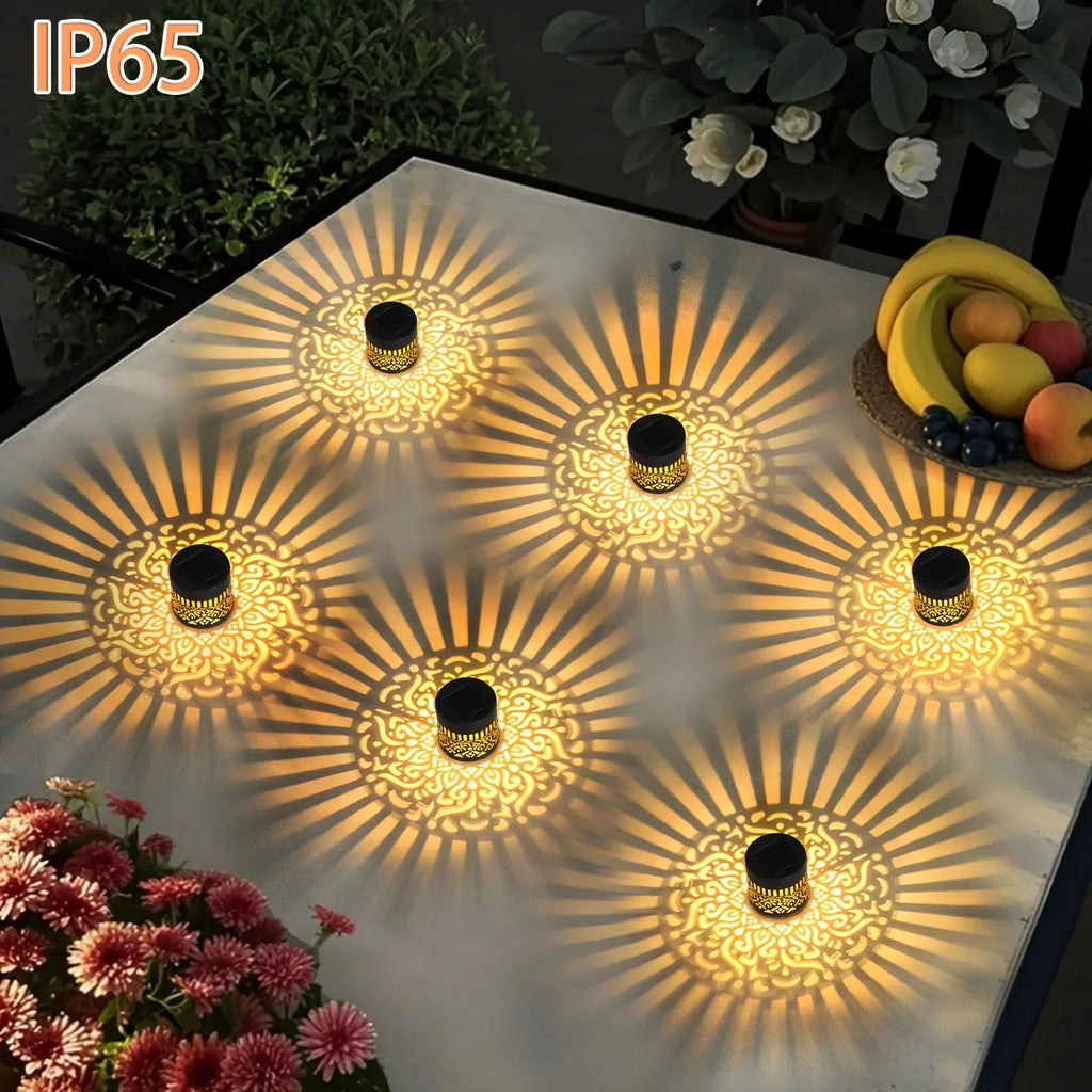Professional Outdoor LED Solar Metal Mandala Lights for Gardens, Lawns, Fences, Corridors, and Porches