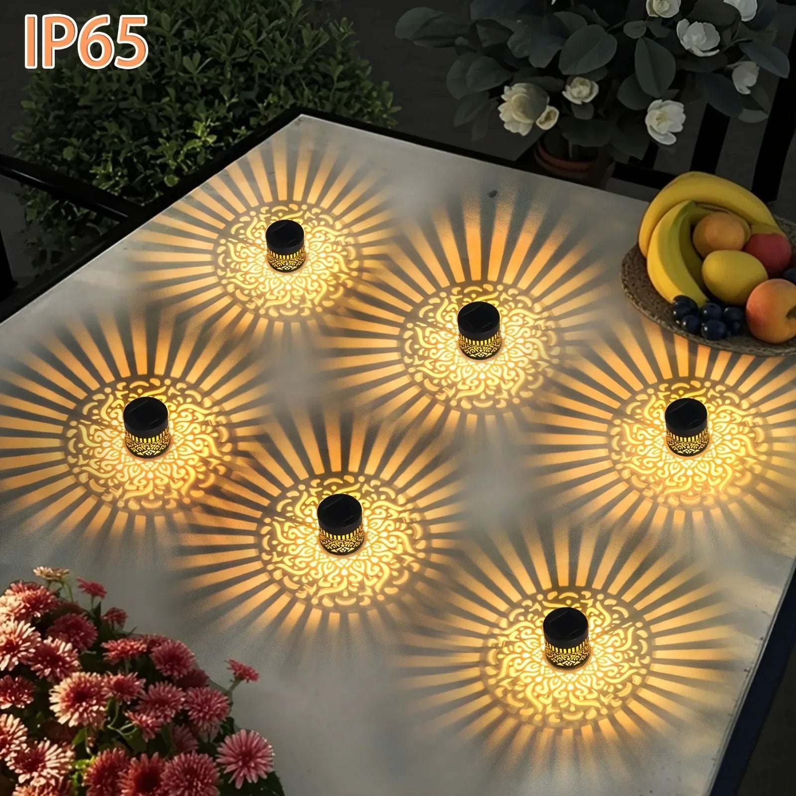 Professional Outdoor LED Solar Metal Mandala Lights for Gardens, Lawns, Fences, Corridors, and Porches